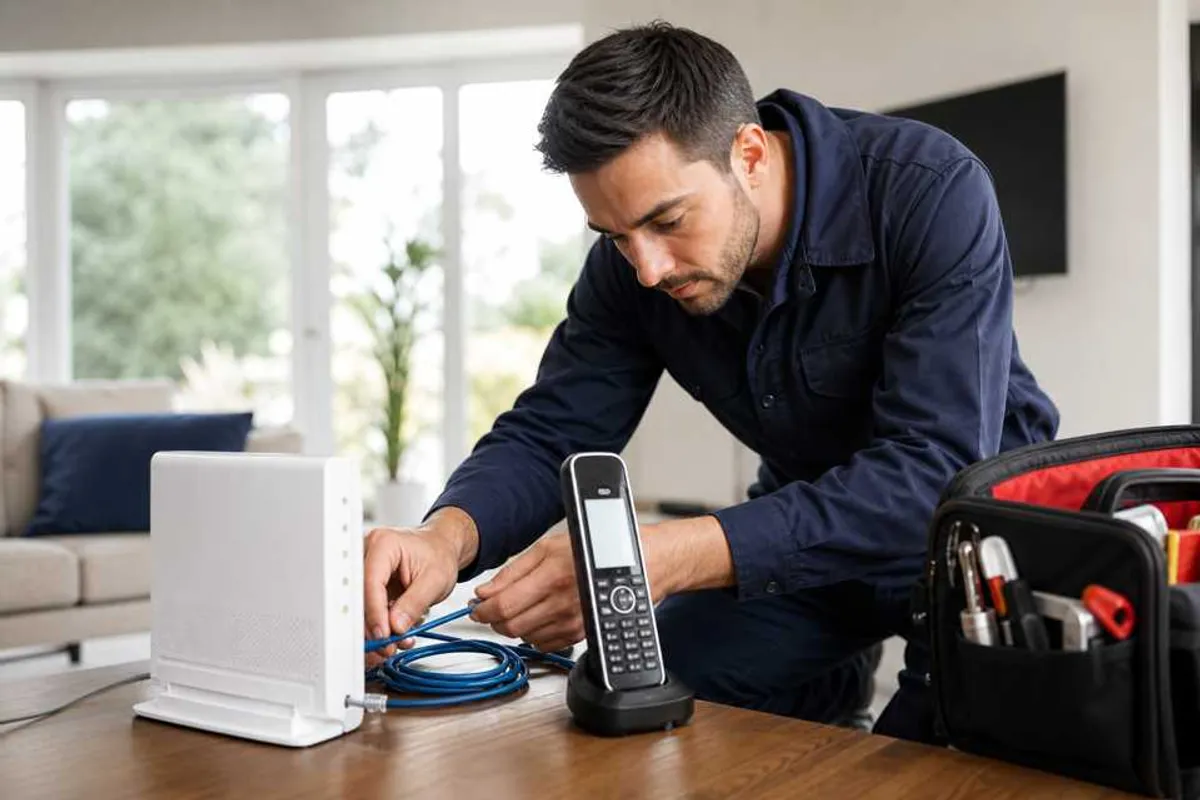 Instalacao de internet fibra com telefone fixo em residencia